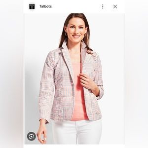 NWT Talbots Patchwork Stripe Blazer size 4